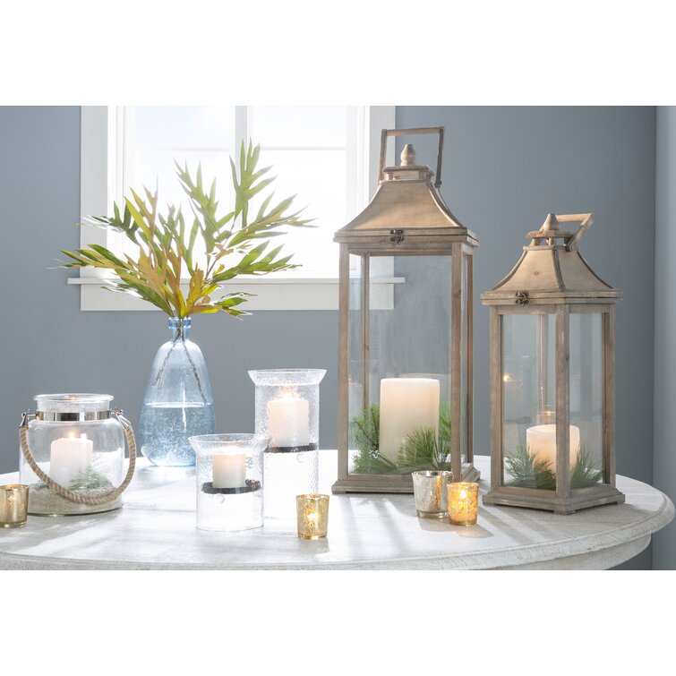 Glass Tabletop Lantern Holder Reviews Birch Lane